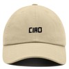Ciao Baseball Cap Embroidered Cotton Adjustable Dad Hat (US, Alpha,