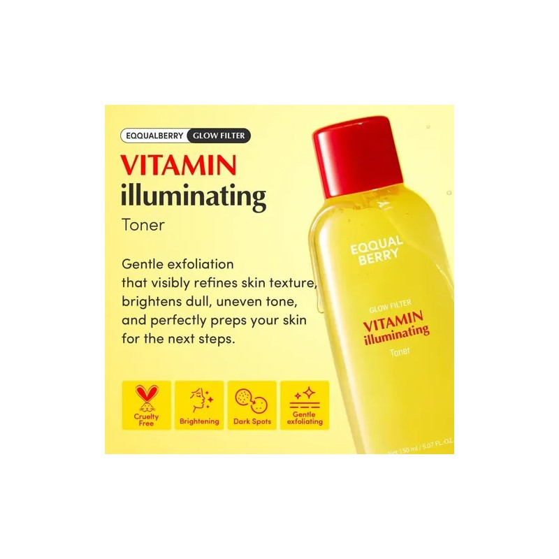 Tónico Facial Iluminador Con Vitamina C Eqqqual Berry