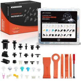 A-Premium 320PCS (32-Type) Car Retainer Clips Kit Compatible with Toyota Prius 2010-2015 Front Bumper Fender Hood Door Trim Auto Push Pin Plastic Rivet Fastener Replacement Set, w/Removal Tool