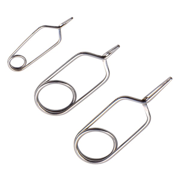 3pcs Fly Tying Tool Set Hackle Pliers 5cm/6cm/8cm Stainless Steel