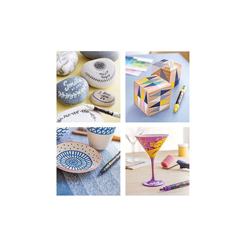 uni-ball 182609 - Posca Marker with Wide Chisel Tip, Set