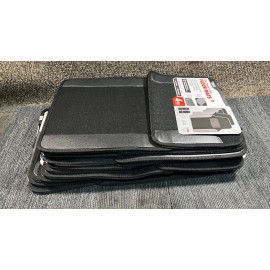 BDK (QTY 4) BDK MT-202-BK Carpet Floor Mats Car Truck SUV, Black/Gray Two-Tone