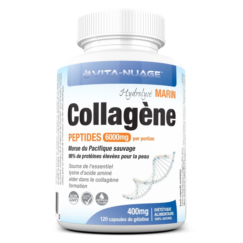 Vita-Nuage (2 PACK) Premium Marine Wild Fish Collagen 6000mg 90%