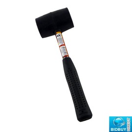 BRAND NEW - 16OZ RUBBER MALLET STEEL SHAFT - IDEAL FOR CAMPING, RACKING AND LEVELING