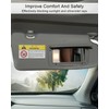 PNYZIK Gray Passenger Right Side Illuminated Sun Visor with Makeup
