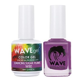 WAVEGEL Soak-Off Gel & Nail Lacquer Matching Duo Set - Simplicity Collection - #W80 Dancing Sugar Plums I 0.5 Oz