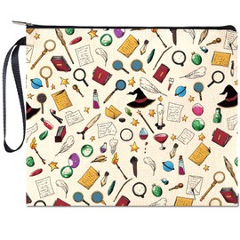 CREATCABIN Magic Make Up Bags Cosmetic Bag Multi-Purpose Pencil Case for School with Metal Zip Bag Organiser Toiletry Bag Travel Purse Bag Make Up Gifts for Fans 4 x 20 cm