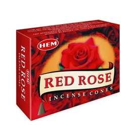 Hem Red Rose - Case Of 12 Boxes, 10 Cones Each - Incense From India
