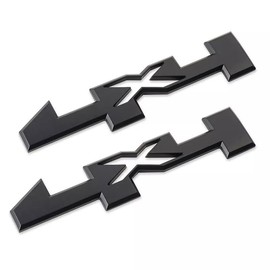 2pcs New 4 X 4 Door Emblem Badge 4x4 Nameplate 3D Replacement Compatible with Silverado Sierra 1500 2500HD 3500HD (Matte Black)