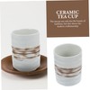GRIRIW Japanese Style Ceramic Tea Cup Reusable Washable Water Cup