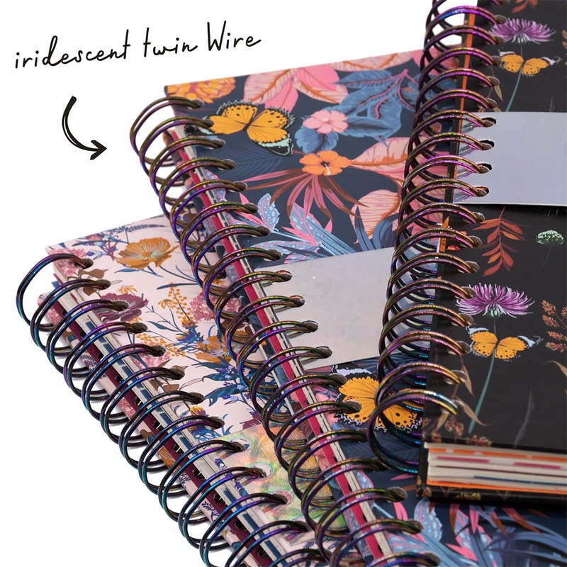 Pukka Pads Bloom B5 Hardcover Project Book, Floral Cover, 9496-BLM,