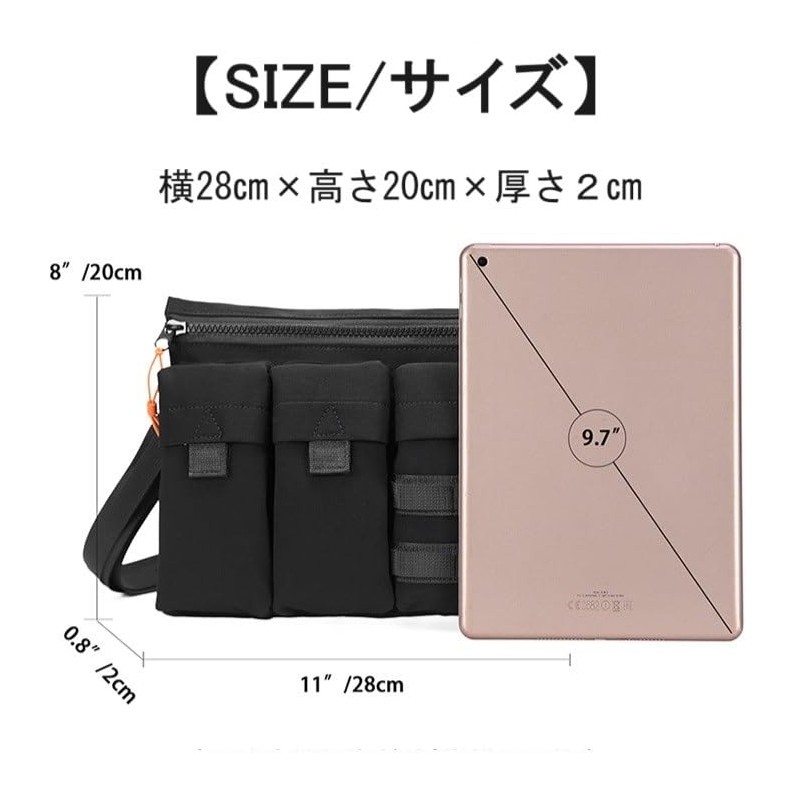 [V.W.V&others] Sacoche Shoulder Bag, One Shoulder Messenger Bag, Large Capacity,