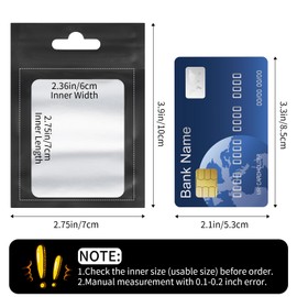 Svaldo Small Mylar Bags with Window, Pack of 100, Black Ziplock Bag for Sample, Jewelry, Bracelet Packaging for Small Business, 2.36x2.75 inch, 3 Mil