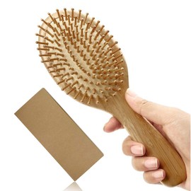 BetterJonny Natural Bamboo Hair Brush Detangling Massage Anti-Static Hair Comb for All Hair Types for Men and Women