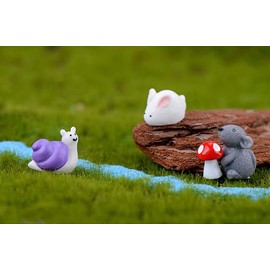 TANOMA Small Animals Miniature Fairy Garden Accessories Micro Landscape Pots Bonsai Craft Decor 5PCS