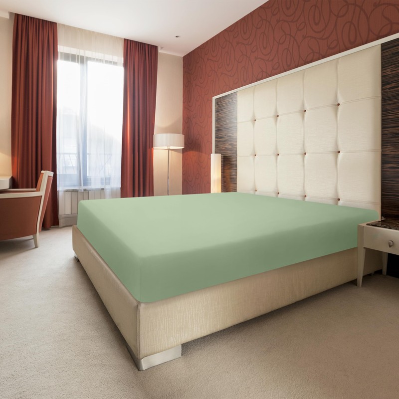 Utopia Bedding Fitted Sheet King, Sage - Deep Pocket 14