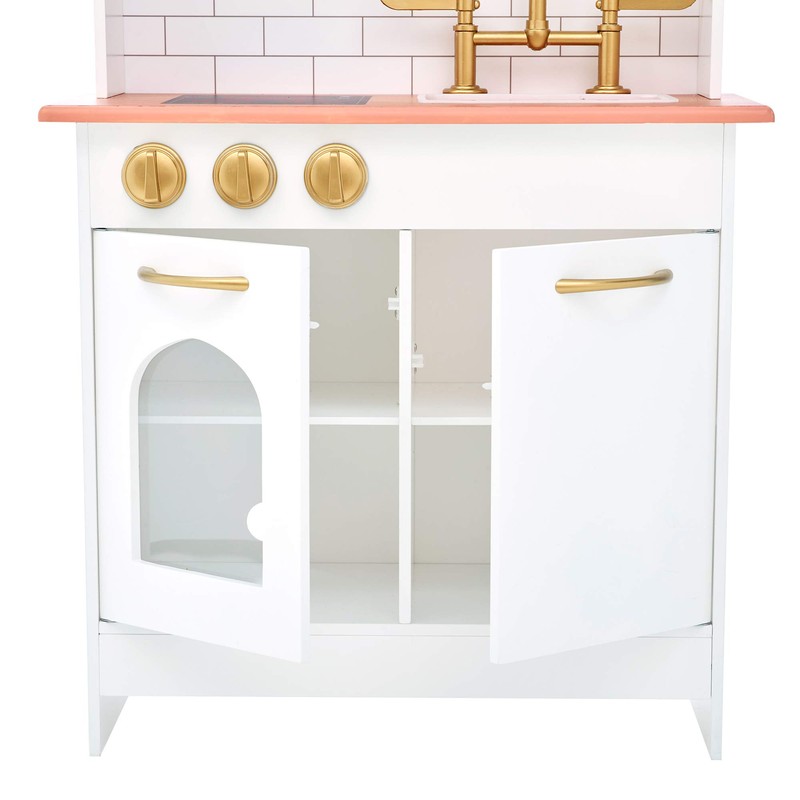 Teamson Kids Little Chef Boston Compact Farmhouse Interactive Wooden Play