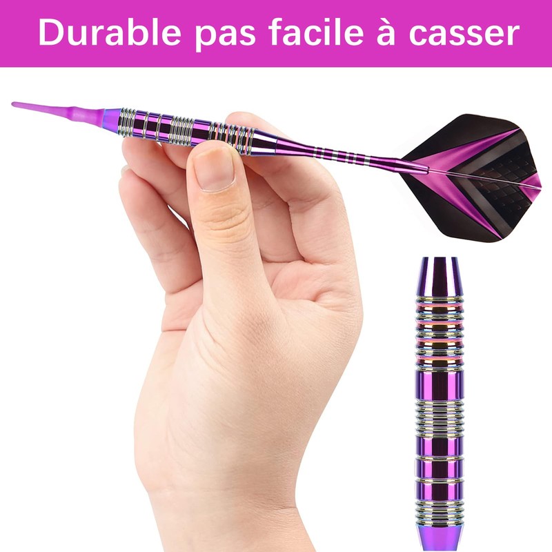 ZZJTPA Soft Tip Darts Set of Seven Colours Electronic Darts