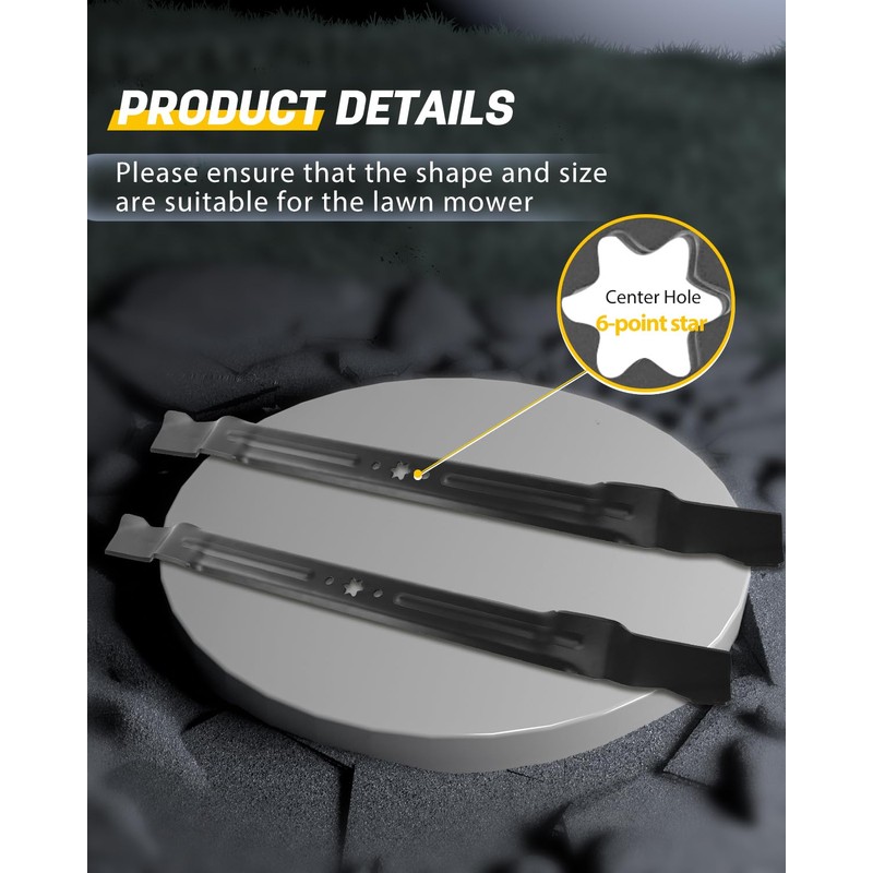 OCPTY Mulching Blades 30 inch Deck Mower Blades for Troy