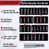 GOLD DEER 33PCS Security Torx Bit Set with Magnetic Extension