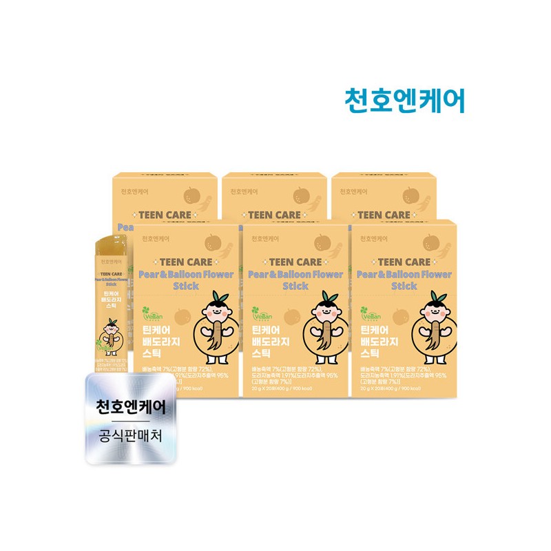 Cheonhoen Care (현대Hmall)천호엔케어 틴케어 배도라지 스틱 20포 20g 20포 6박스