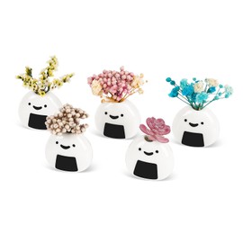 Flenpptly 5 Pcs Mini Vases, Mini Flower Vase for Dry Flowers, Small Ceramic Vase for Japanese Home Decor, Cute Vase Bud Vases for Room Table Decoration