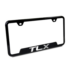 Automotive Gold Laser Etched Black TLX Cut-Out Frame
