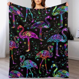 Flamingo Blanket Flamingo Gifts for Girls Boys Kids Woman Throw Blankets Colourful Blanket Soft Warm Fleece Flannel Plush Blankets for Bed Sofa Couch 40"x50"