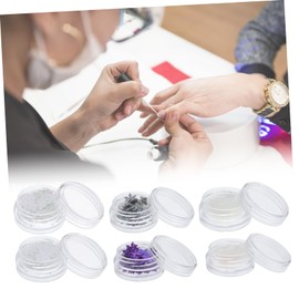 Minkissy 6 Pack Christmas Manicure Snowflake Sticker Paillette Sequins Nail Art Decor