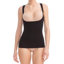 [Farmacell] ファーマセルシェイプ 606 (ブラック L) オープンバストのウエストシェイプアップベスト