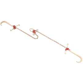 VEVOR G80 V Bridle Chain, 5/16 in x 3 ft Towing Chain Bridle with J Hooks and T Hooks, Heavy Duty Transport Tow Chain Bridle with 10800 lbs Safe Working Load Ideal for Flatbed Truck Wrecker Recovery