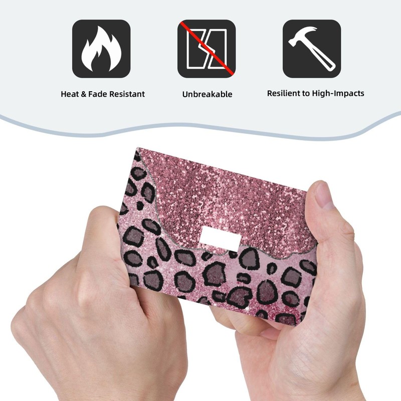 YIJIKJY Decorative Light Switch Plate Covers Pink Leopard Glitter Diamonds