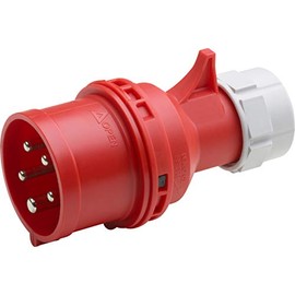 Meister CEE Plug/Coupling - 230/400 V - 16/32 A - IP44 Outdoor Power Connectors with Hinged Lid, 7424020, 400V