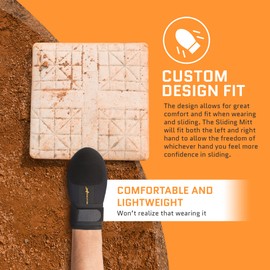 Sliding Mitt - Custom Design for Right and Left Hand - Sliding Mitt for Baseball and Softball - Youth and Adult Size - Sliding Mitt Hand Protection (Adult - Large)