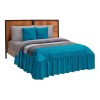 Elefantito Edre Colcha Matrimonial Con 2 Cojines Zurich Azul Lineas