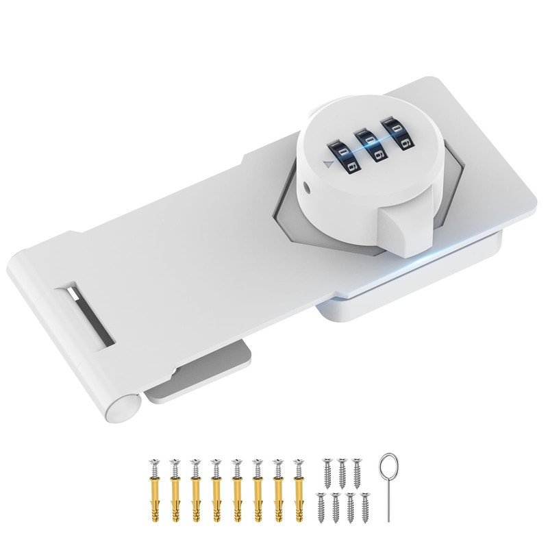 MeBantoo Household Cabinet Password Hasp Locks, Cabinet Locks with Combination,