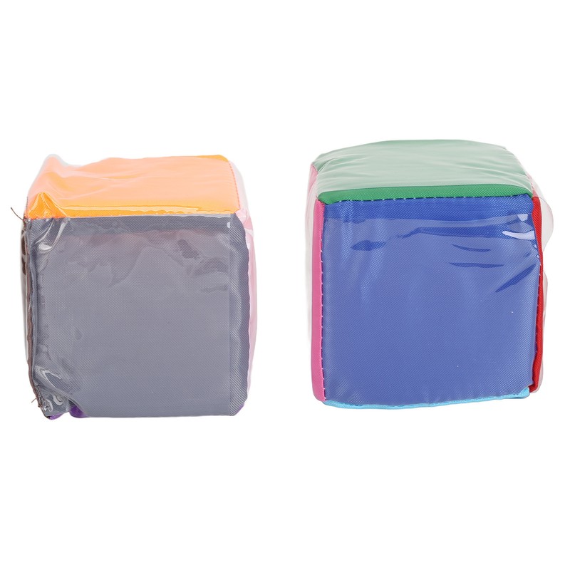2pcs DIY Education Playing Game Dice with Clear Pocket Early