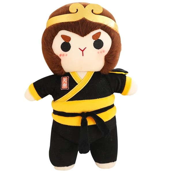 YGCHEN Wukong Plush Toy Black Mythical Plush Doll Monkey King