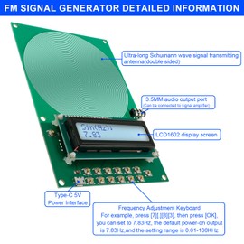 Schumann Waves Resonance Generator, 0.1Hz to 30000Hz Adjustable Sine Wave Resonance Generator 7.83Hz Ultra Low Frequency Generator Portable Signal Generator for Relaxation Sleep