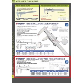 Dasqua 1490-7015 0-300mm / 0-12" Stainless Steel Vernier Caliper with Fine Adjust