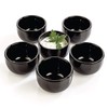 Urban Lifestyle 6 x Round Sauce Bowls Black Kuro (6