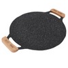 Round BBQ Grill Pan Metal Nonstick Grill Barbecue Plate Multifunctional