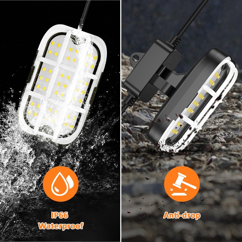 100ft LED Construction String Lights,Super Bright 15000lm 150w Adjuest 90&180