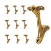 ZAUYX 10 Pack 3 Inch Hand Rail Bracket Antique Brass