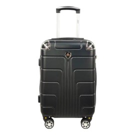 Maleta Jony 003-6 34cm de ancho x 55cm de alto x 20cm de profundidad color negro diseño rayas