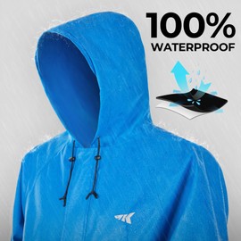 KastKing AquaLite Waterproof Rain Suit for Men and Women, Loose Fit, Lightweight, Durable Rain Gear