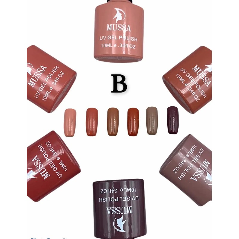 Combo Gama De Gel Uv Marca Mussabase Y Top 10
