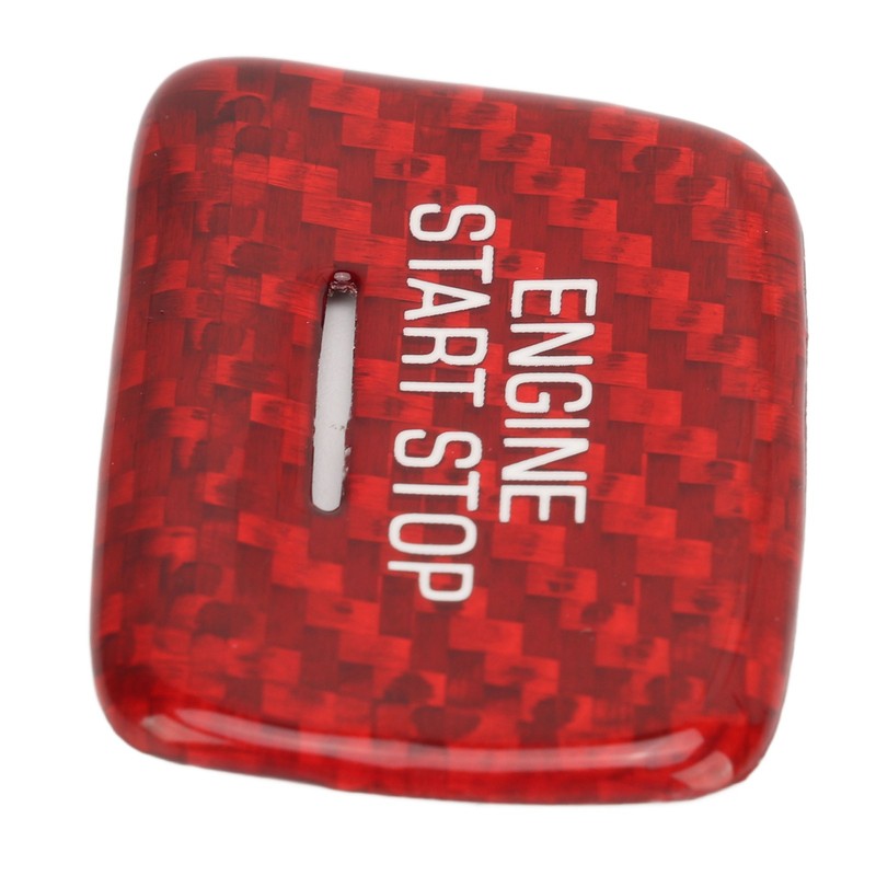 Engine Push to Start Button Cover Carbon Fiber Start Switch