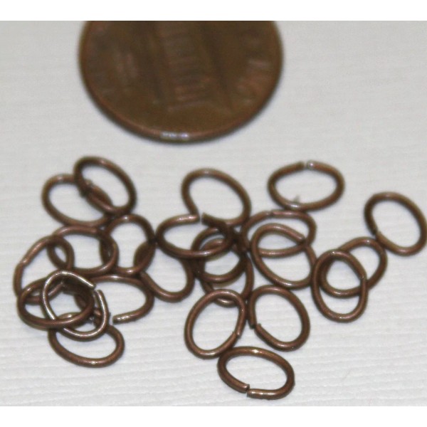 Unbranded 100 pcs of Antiqued Copper oval jumpring 22 gauge
