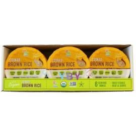 Minsley Organic Cooked Brown Rice Bowls, 7.4 oz., 6-count, Total 44.4 oz